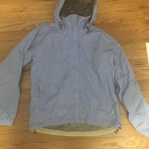 North face small periwinkle windbreaker rain coat